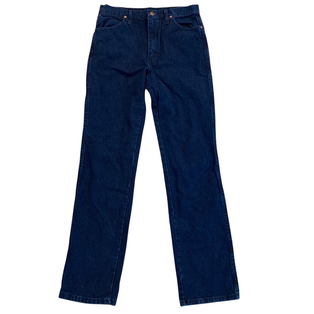 Men’s Wrangler Straight Leg Jeans Size 32x33.5 Dark Wash
